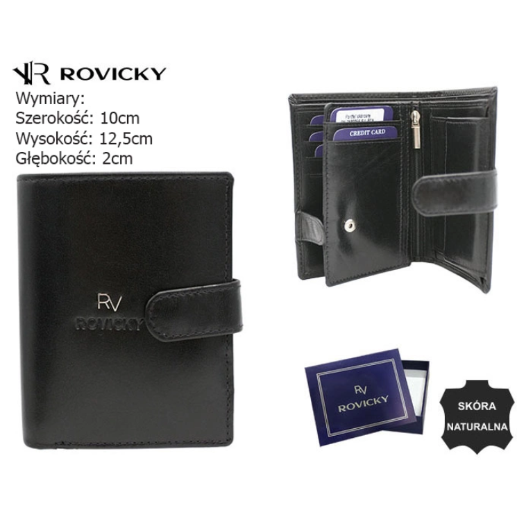 Férfi pénztárca RV-7680056-9-L-BCA fekete