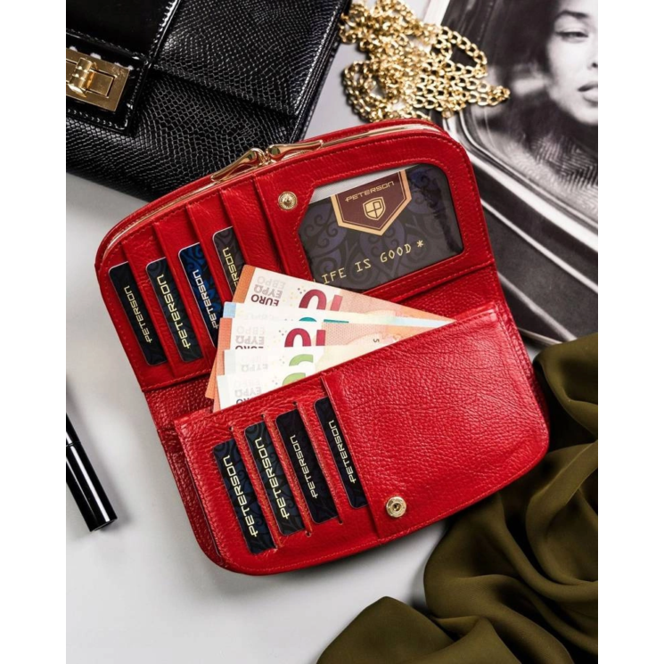 PETERSON PTN 42123-SG RFID bőr pénztárca