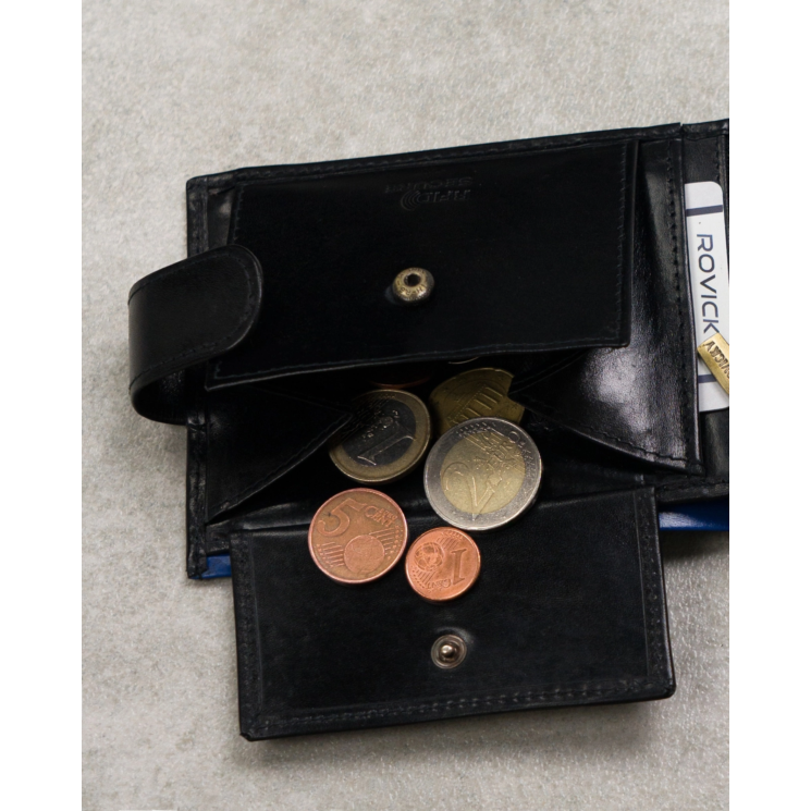 RFID bőrtárca ROVICKY N992L-RVT Fekete+Navy