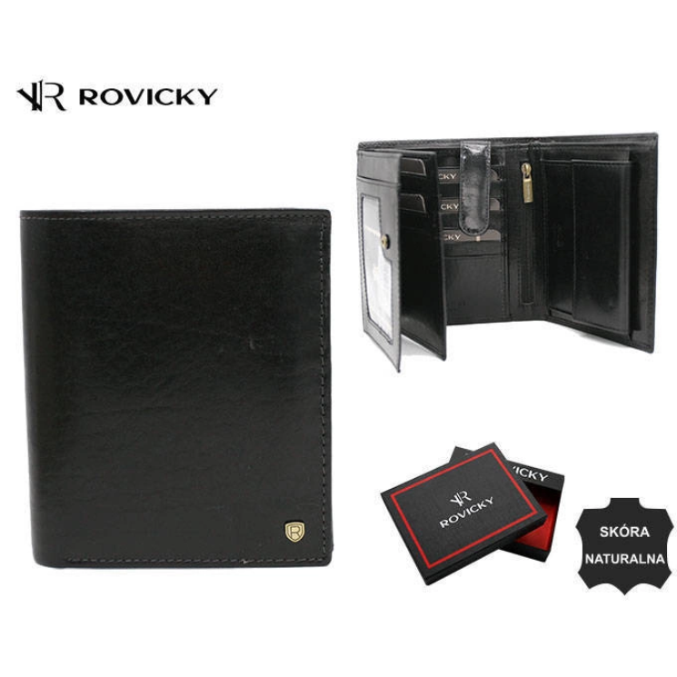 RFID bőrtárca ROVICKY 22316-VT-RVT Fekete