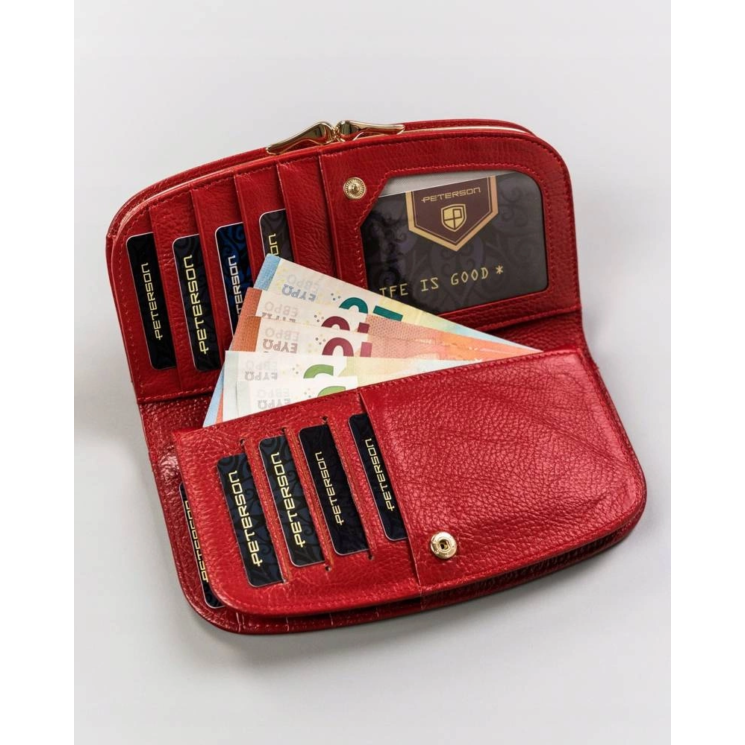 PETERSON PTN 42123-SG RFID bőr pénztárca