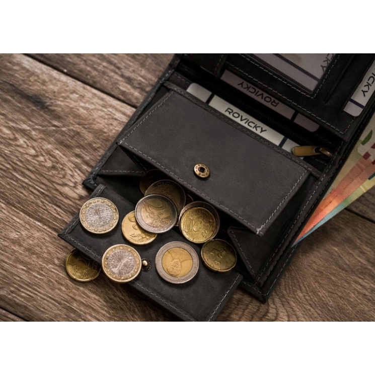 Férfi bőr pénztárca RFID kutyagravírozással N4-CHM-DOG-1 Cognac