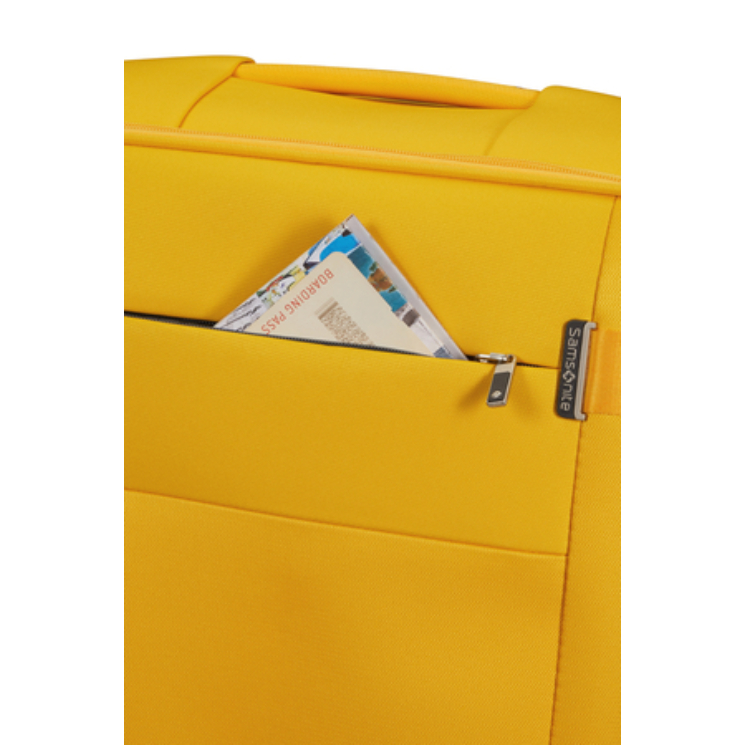 Samsonite Citybeat bővíthető spinner bőrönd közepes méret 66 cm GoldenYellow