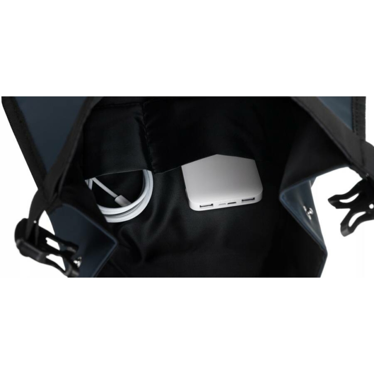 Vízálló többzsebes laptoptartós hátizsák kék színben