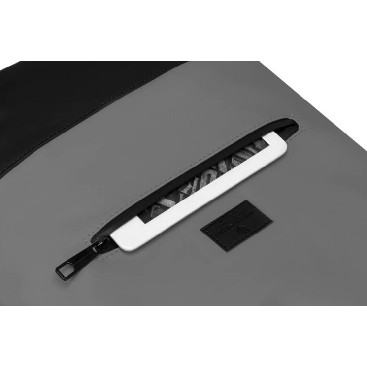 Vízálló többzsebes laptoptartós hátizsák szürke színben