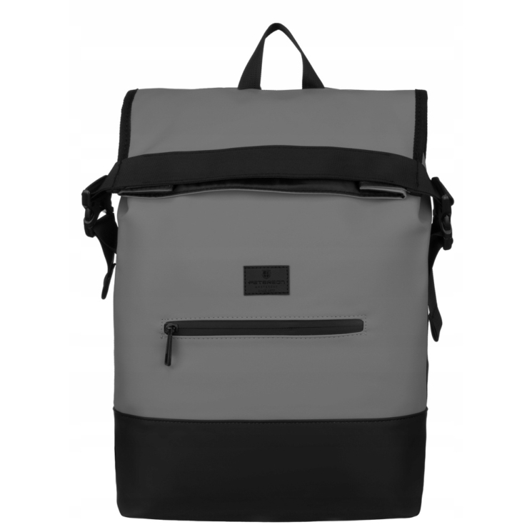 Vízálló többzsebes laptoptartós hátizsák szürke színben