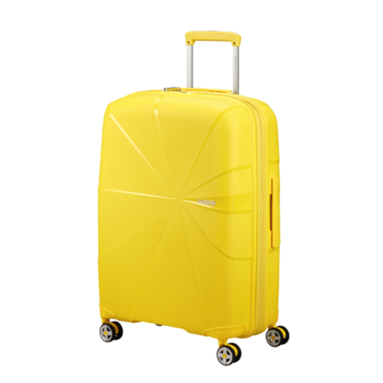 American Tourister Starvibe Spinner Bővíthető Bőrönd 67cm lemon 3 év garancia
