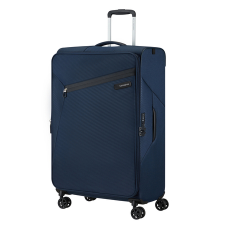 Litebeam Spinner Bővíthető bőrőnd 77 cm 5 év garancia Sötétkék