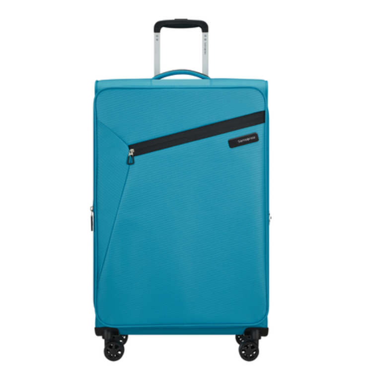 Litebeam Spinner Bővíthető bőrőnd 77 cm 5 év garancia Világoskék