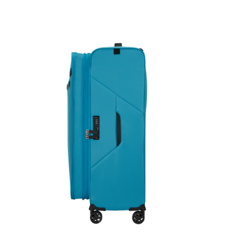 Litebeam Spinner Bővíthető bőrőnd 77 cm 5 év garancia Világoskék