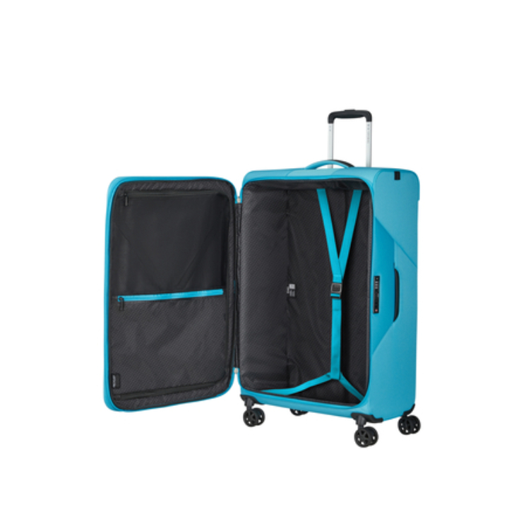 Litebeam Spinner Bővíthető bőrőnd 77 cm 5 év garancia Világoskék