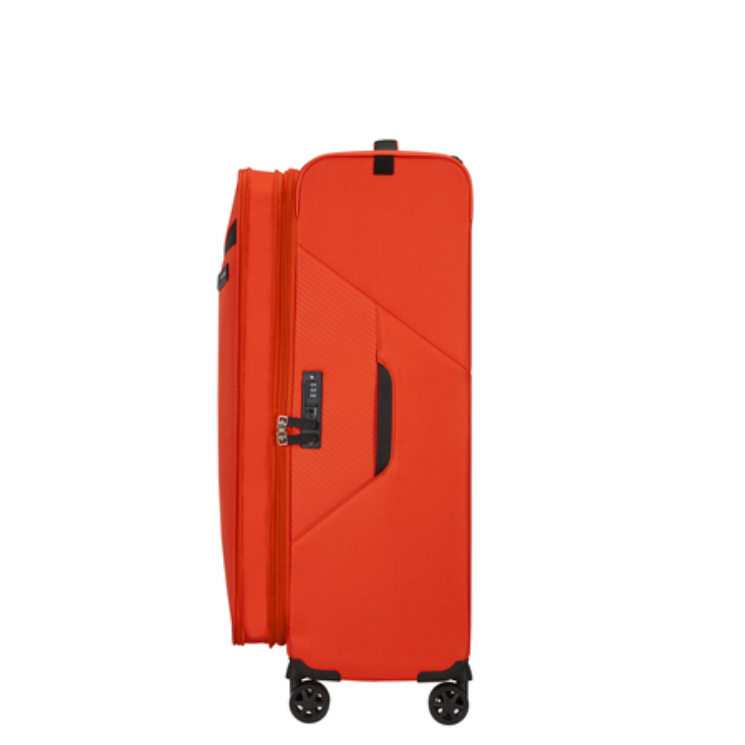 Litebeam Spinner Bővíthető bőrőnd 77 cm 5 év garancia Narancs