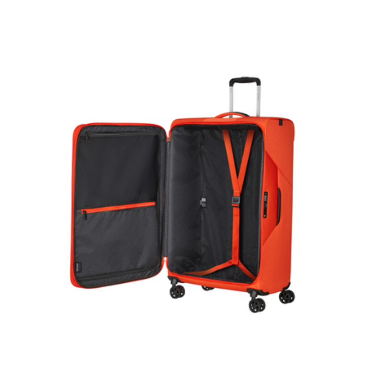 Litebeam Spinner Bővíthető bőrőnd 77 cm 5 év garancia Narancs