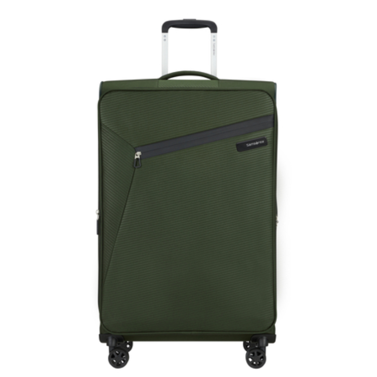 Litebeam Spinner Bővíthető bőrőnd 77 cm 5 év garancia Sötétzöld