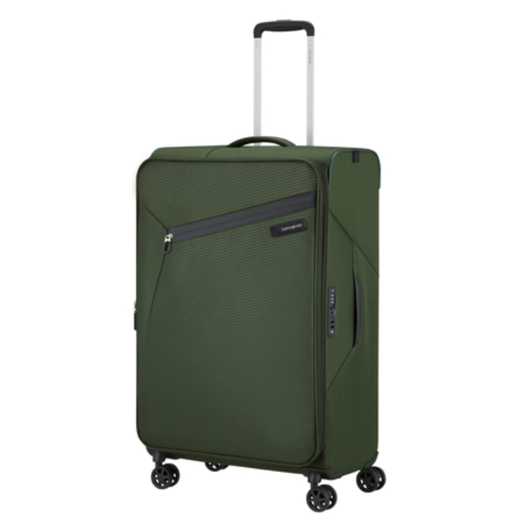 Litebeam Spinner Bővíthető bőrőnd 77 cm 5 év garancia Sötétzöld