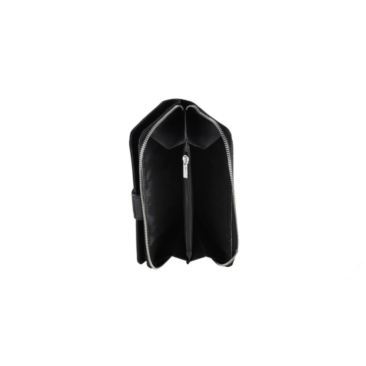 Lakk női bőr pénztárca fekete színben 4317 Black