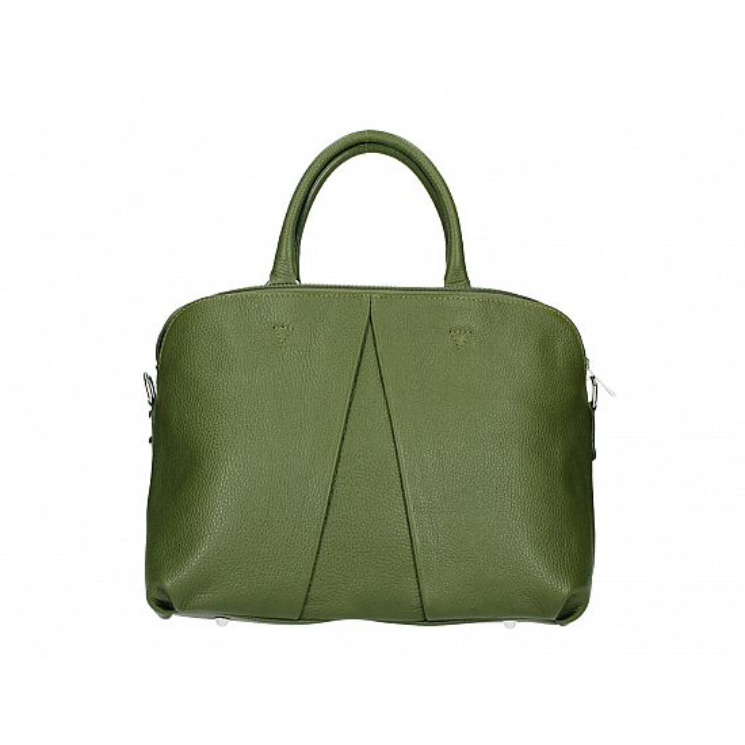 Valódi bőr női táska zöld színben M9066 MilitaryGreen