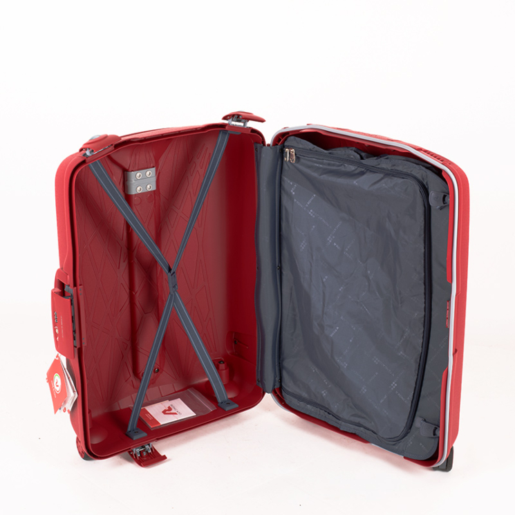Roncato R0712 Light Spinner bőrönd 68 cm-es piros  ajándék bőröndhuzattal