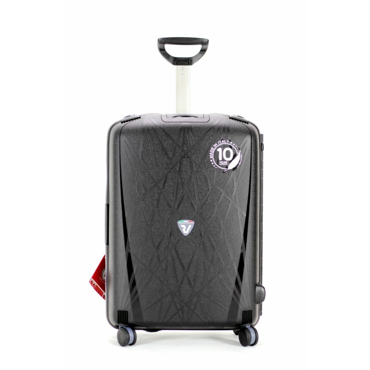 Roncato R0712 Light Spinner bőrönd 68 cm-es fekete ajándék bőröndhuzattal