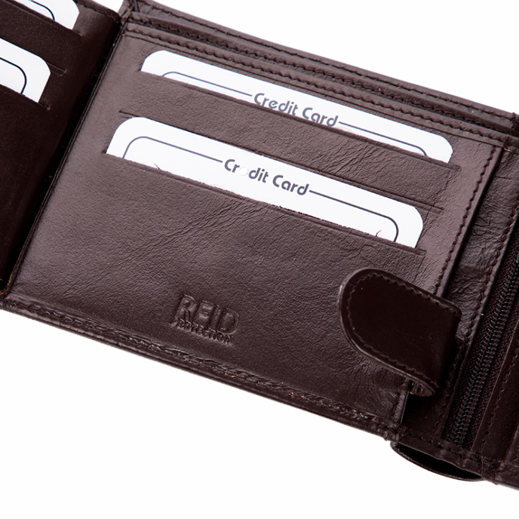 Bőr férfi pénztárca Motoros mintával RFID rendszerrel Díszdobozban ( 8 kártyatartó )