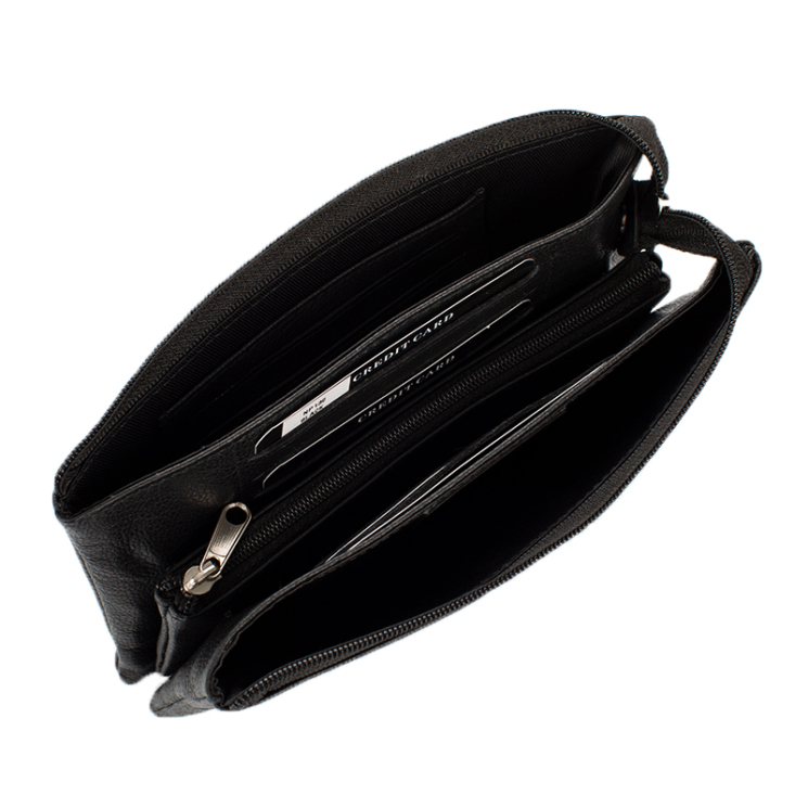 Fairy Crystal köves valódi bőr női pénztárca NP 130 Black RFID védelemmel