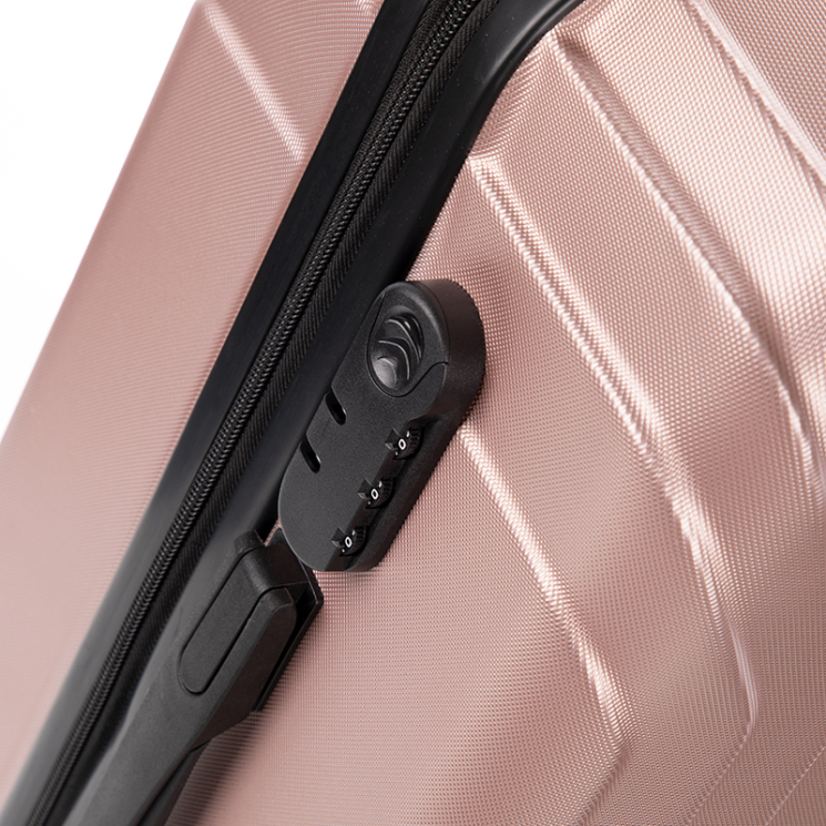 LEONARDO DA VINCI 507 3 db-os bőrönd szett Rosegold színben