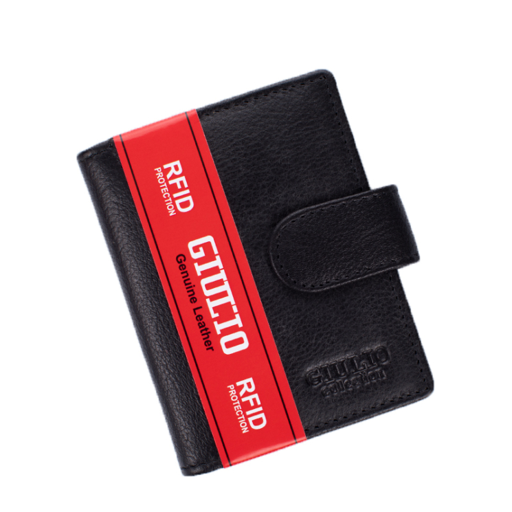 GIULIO COLLECTION valódi bőr kártyatartó RFID rendszerrel