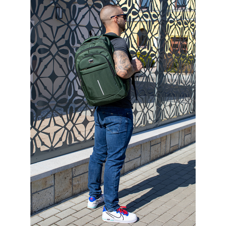  Laptoptartós Hátizsák szürke színben 8003-grey