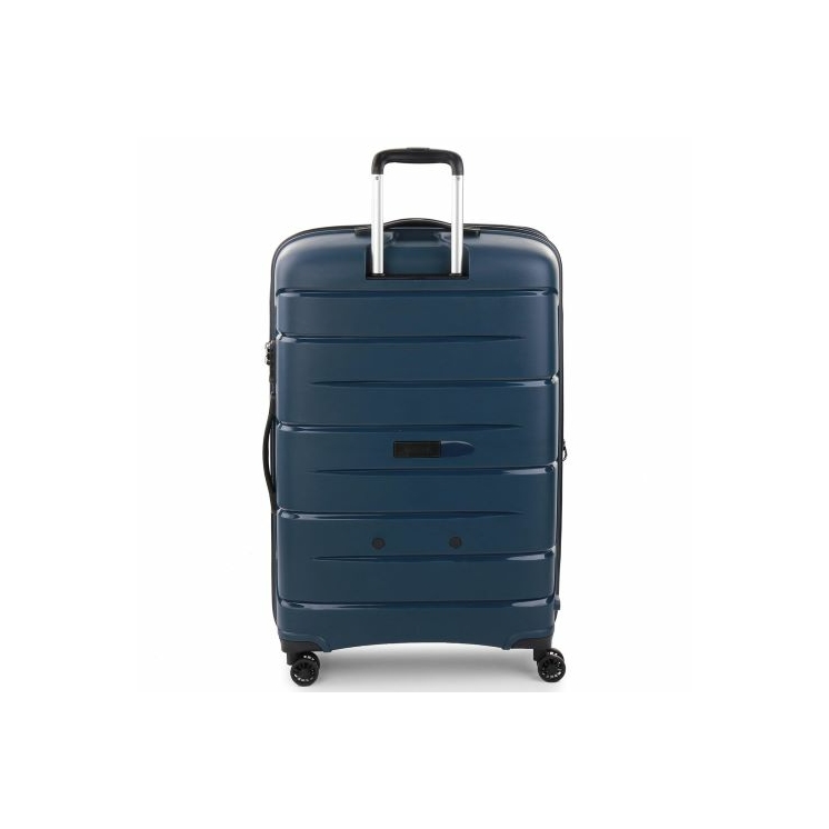 Roncato FLIGHT DLX Spinner Bőrönd R-3461 Sötétkék ajándék bőröndhuzattal
