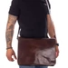 Valódi bőr férfi oldaltáska barna színben