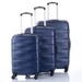 Travelway 3 db-os bőrönd szett sötétkék színben