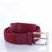 Bőr-szövet bordó színű rugalmas öv