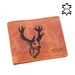 Vadász pénztárca bőr díszdobozban RFID rendszerrel szarvas mintával