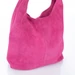 Valódi velúrbőr női táska Fukszia színben