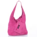 Valódi velúrbőr női táska Fukszia színben