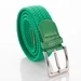 Bőr-szövet smaragd zöld színű rugalmas öv