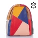 Patchwork mintás Valódi bőr női hátizsák 