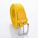 Bőr-szövet sárga színű rugalmas öv