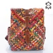 Patchwork mintás Valódi bőr női hátizsák 