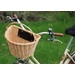 Fonott kerékpár kosár barna színben