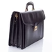 Valódi bőr aktatáska 3 részes fekete színben