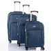 3 db-os bőrönd szett farmerkék színben