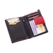 Pénztárca fekete-piros színben sok kártyatartóval
