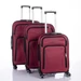 3 db-os bőrönd szett bordó színben