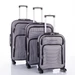 3 db-os bőrönd szett világosszürke színben
