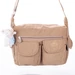 Angel sokzsebes női oldaltáska bézs színben ajándék kulcstartóval