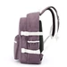 Városi, tágas hátizsák vízálló anyagból Lila színben