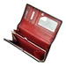 EL FORREST Valódi bőr Pénztárca piros színben keretes aprópénztartóval RFID védelemmel