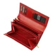 Piros színű Valódi bőr Pénztárca RFID védelemmel