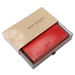 Valódi bőr Piros Pénztárca RFID védelemmel